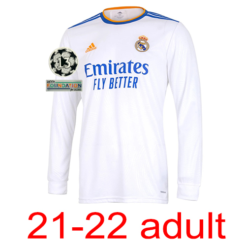 2021-2022 Real Madrid adult +patch long sleeve Thailand the best quality