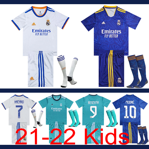 2021-2022 Real Madrid Kids + Socks Thailand the best quality
