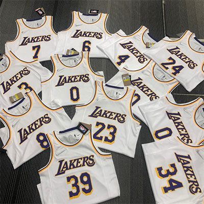 75th anniversary Los Angeles Lakers NBA basketball adult Hot press White