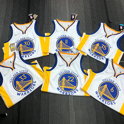 75th anniversary Golden State Warriors NBA basketball adult Hot press White