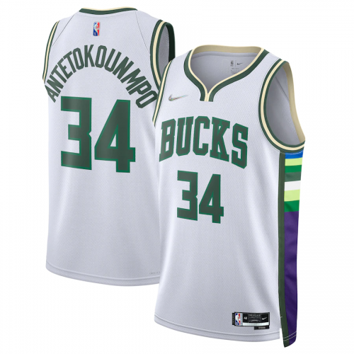 75th anniversary Milwaukee Bucks NBA basketball adult Hot press White