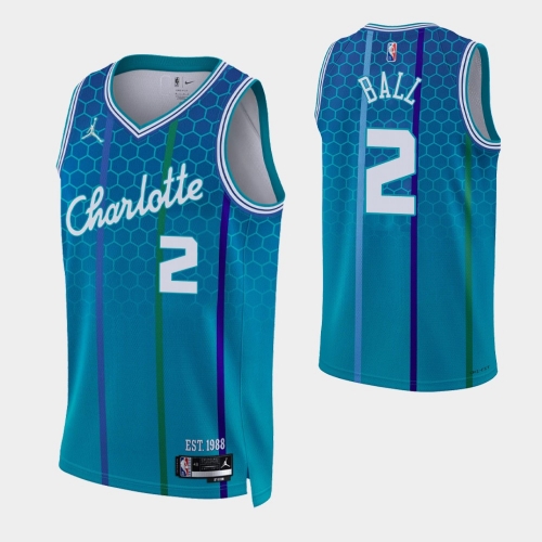 75th anniversary Charlotte Hornets NBA basketball adult Hot press blue