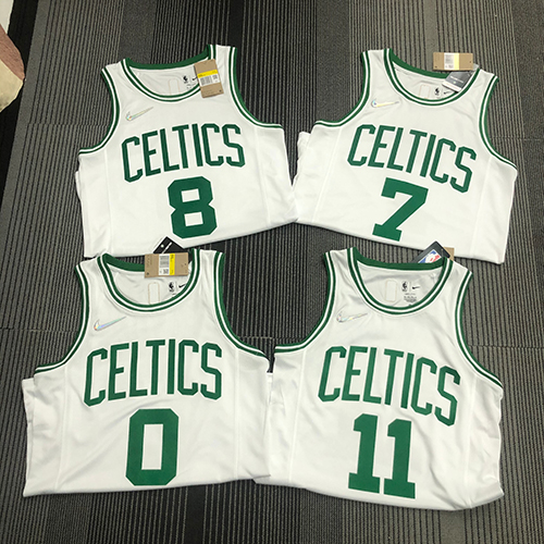 75th anniversary Boston Celtics NBA basketball adult Hot press White