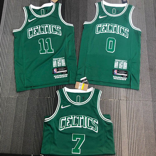 75th anniversary Boston Celtics NBA basketball adult Hot press green Number