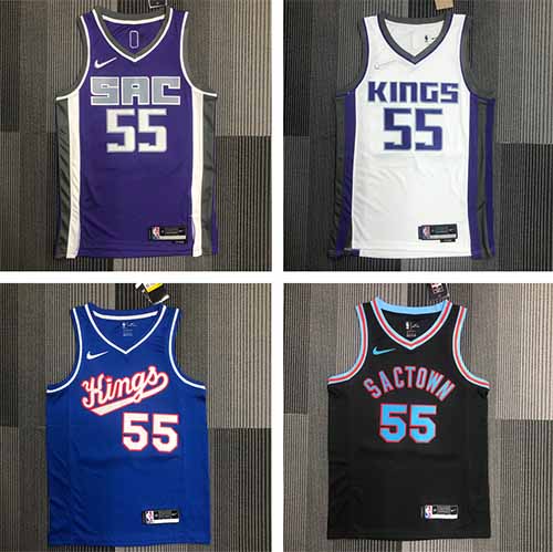 2022 Sacramento Kings NBA basketball adult Hot press black white blue purple