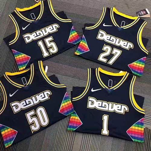 75th anniversary Denver Nuggets NBA basketball adult Hot press black