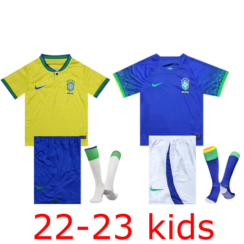 2022-2023 Brazil Kids + Socks World Cup adult Thailand the best quality