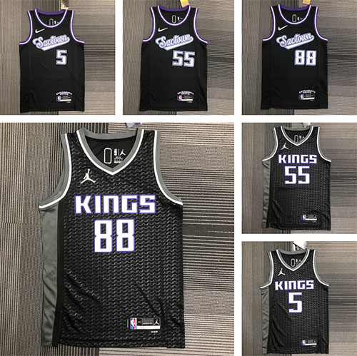 75th anniversary Sacramento Kings NBA basketball adult Hot press black