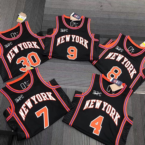 75th anniversary New York Knicks NBA basketball adult Hot press black