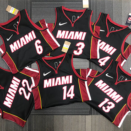 75th anniversary Miami Heat NBA basketball adult Hot press red black