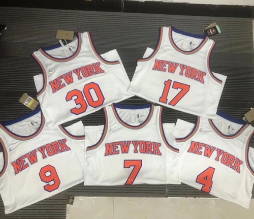 75th anniversary New York Knicks NBA basketball adult Hot press White