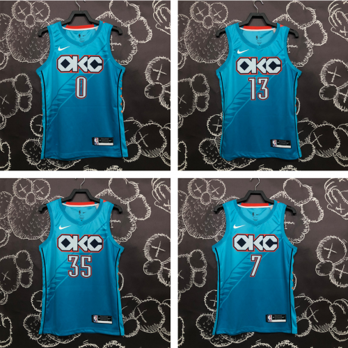 2023 Oklahoma City Thunder NBA basketball adult Hot press blue