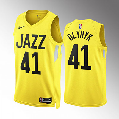 2023 Utah Jazz NBA basketball adult Hot press yellow