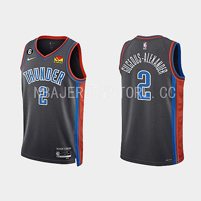 2023 Oklahoma City Thunder NBA basketball adult Hot press black