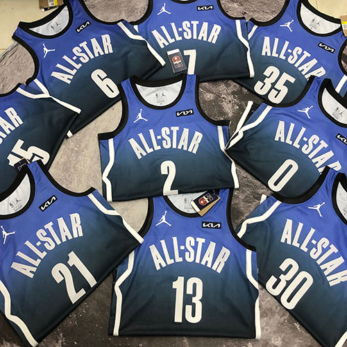 2023 All Stars NBA basketball adult Hot press blue