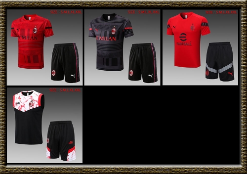 2022-2023 AC Milan adult Training clothes short sleeves shorts