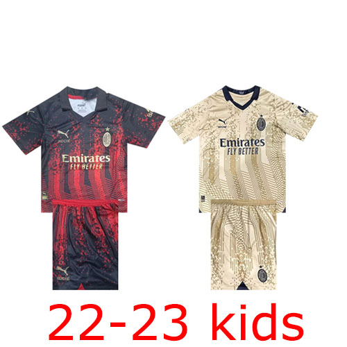 2022-2023 AC Milan Cuarta Camiseta Kids Thailand the best quality