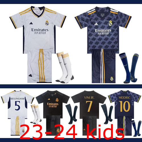 2023-2024 Real Madrid Kids + Socks Thailand the best quality