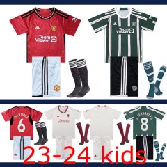 2023-2024 Manchester United Kids + Socks Thailand the best quality