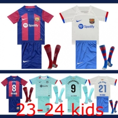 2023-2024 Barcelona Kids + Socks Thailand the best quality
