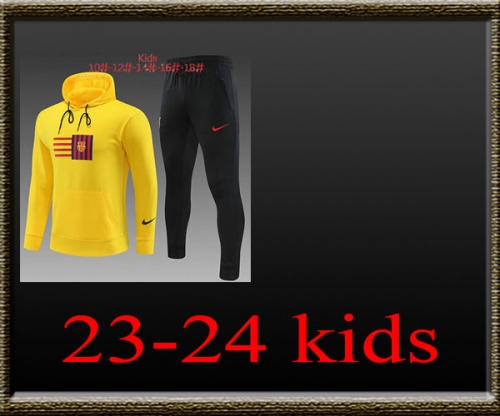 2023-2024 Barcelona kids + hat Sweater best quality