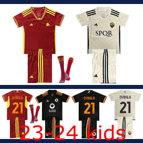 2023-2024 AS Roma Kids + Socks Thailand the best quality