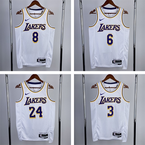 2023 Los Angeles Lakers NBA basketball adult Hot press white