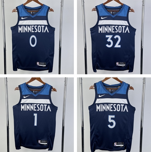 2024 Minnesota Timberwolves NBA basketball adult Hot press blue