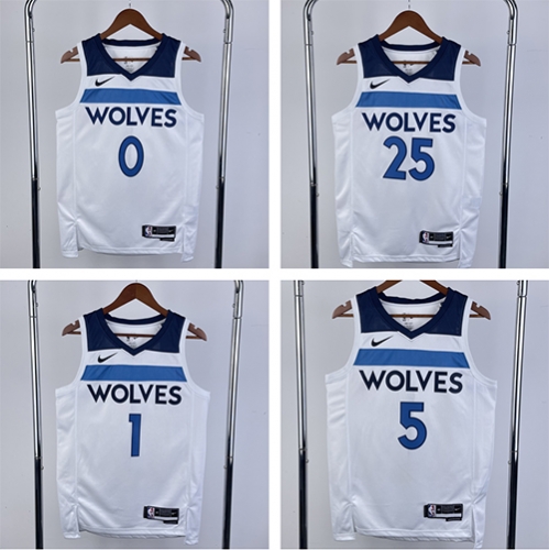 2024 Minnesota Timberwolves NBA basketball adult Hot press white