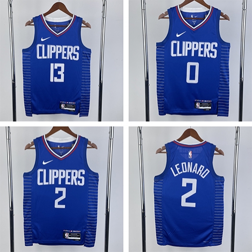 2024 Los Angeles Clippers NBA basketball adult Hot press blue