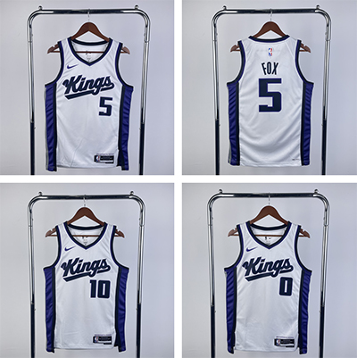 2024 Sacramento Kings NBA basketball adult Hot press white