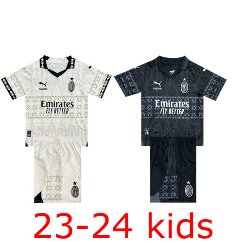 2023-2024 AC Milan Fourth Kits Kids Thailand the best quality