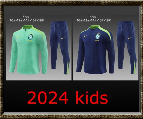 2024 Brazil Kids Training clothes