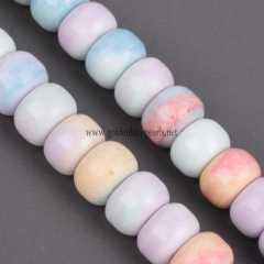 Dyed Rainbow Color Synthetic Anion Oxide Bead Plain Rondelle, Approx 9x6mm, Approx 38cm/strand