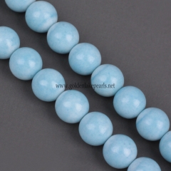 Dyed Blue Color Synthetic Anion Oxide Bead Plain Round, Approx 4-8mm, Approx 38cm/strand