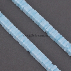 Dyed Blue Color Synthetic Anion Oxide Bead Square, Approx 3x1mm, Approx 38cm/strand