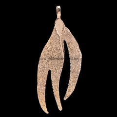 Golden Plated Leaf Charm/Pendant, Approx 26x65-41x73mm, sale by piece