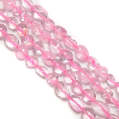 Dyed Pink Color Clear Quartz Nuggets, Approx 6x8~8x10mm, Approx 38cm/strand