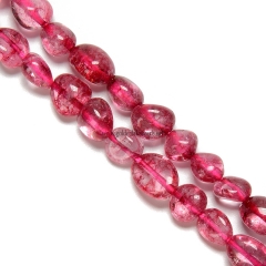 Dyed Rose Pink Color Clear Quartz Nuggets, Approx 6x8~8x10mm, Approx 38cm/strand