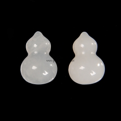 White Serpentine Jade Gourd Cabochon, Approx 11.5x16.8mm, Sale by Piece