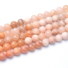 Natural Gradient Pink Aventurine Plain Rounds, Approx 4-10mm, Sell by Strand