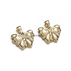 Stainless Steel Pendants, Butterfly Charm, Golden, Approx 20.5x16x3mm, Sale by Piece