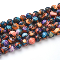 Multicolor Synthetic Turquoise Plain Rounds, Approx 6-8mm, Approx 38cm/strand