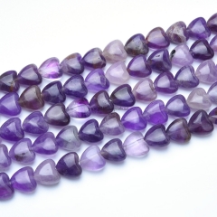 Amethyst Hearts, Approx 8-12mm, Approx 38cm/strand