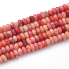 Orange Red Cloud Stone+Synthetic Opal Plain Rondelles, Approx 2x4mm~5x8mm, Approx 38cm/strand