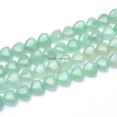 Green Aventurine Hearts, Approx 8-12mm, Approx 38cm/strand