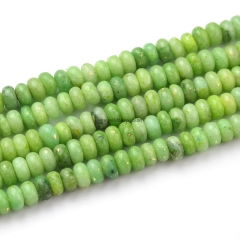 Apple Green Cloud Stone+Synthetic Opal Plain Rondelles, Approx 2x4mm~5x8mm, Approx 38cm/strand