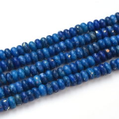Royalblue Cloud Stone+Synthetic Opal Plain Rondelles, Approx 2x4mm~5x8mm, Approx 38cm/strand