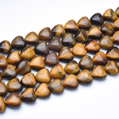 Tiger Eye Hearts, Approx 8-12mm, Approx 38cm/strand