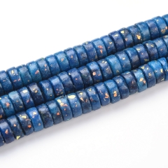 Royalblue Cloud Stone+Synthetic Opal Wheels, Approx 2x4mm~3x8mm, Approx 38cm/strand